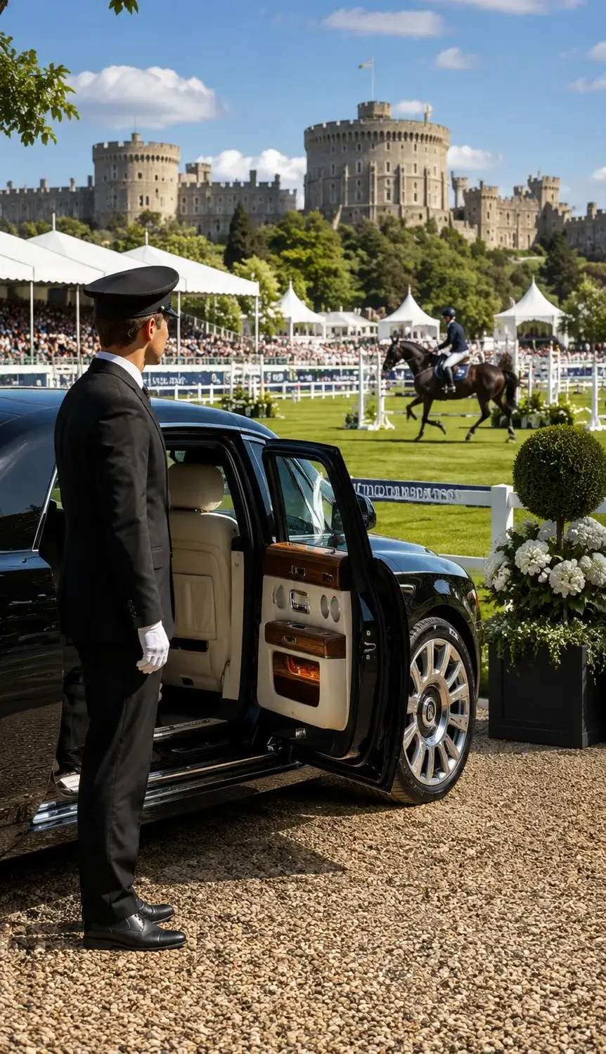 Luxury Royal Windsor Horse Show Chauffeur Service from London